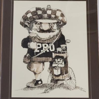 LOT 154: Variety of Golf Themed Artworks by Gary Paterson