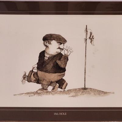 LOT 154: Variety of Golf Themed Artworks by Gary Paterson