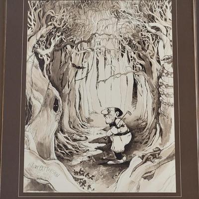 LOT 154: Variety of Golf Themed Artworks by Gary Paterson