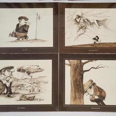 LOT 154: Variety of Golf Themed Artworks by Gary Paterson