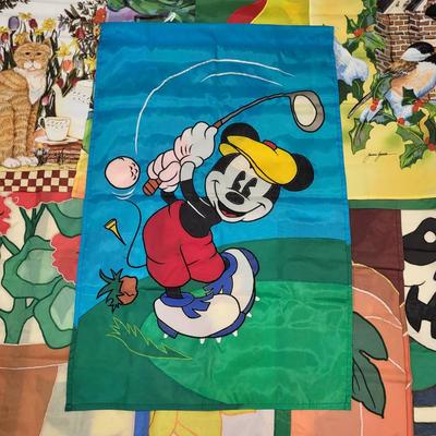 LOT 160: Assortment of Flags Including Mickey Mouse and More