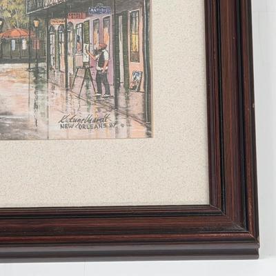 LOT 163: Vintage Framed Landscape Prints, Includes Colonial Williamsburg Scene By Artist John Haymson, The Old Market , Fayetville NC By...