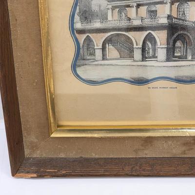 LOT 163: Vintage Framed Landscape Prints, Includes Colonial Williamsburg Scene By Artist John Haymson, The Old Market , Fayetville NC By...