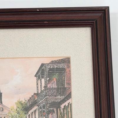 LOT 163: Vintage Framed Landscape Prints, Includes Colonial Williamsburg Scene By Artist John Haymson, The Old Market , Fayetville NC By...