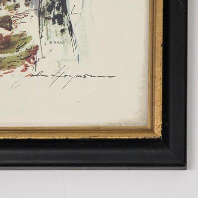 LOT 163: Vintage Framed Landscape Prints, Includes Colonial Williamsburg Scene By Artist John Haymson, The Old Market , Fayetville NC By...