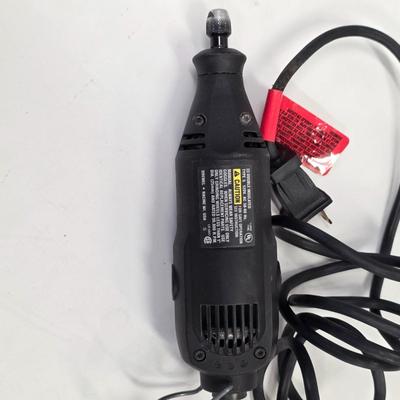 LOT 165: Vintage Dremel Variable Speed Rotary Tool W/Metal Tackle Box Containing Fishing Lures/Accessories