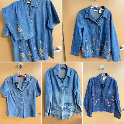 LOT 180: Embroidered Denim Shirts & More