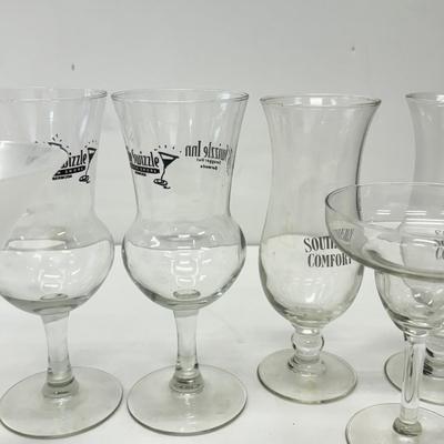 LOT 182: Large Lot of Glassware: Branded Stemware, Martini Glasses & More