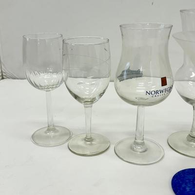 LOT 182: Large Lot of Glassware: Branded Stemware, Martini Glasses & More