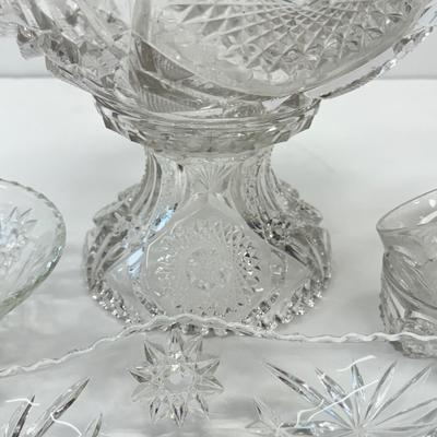 LOT 183: Crystal Collection: Punch Bowl Set & More