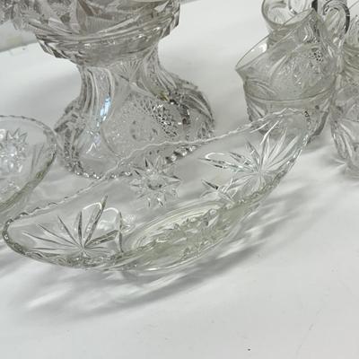 LOT 183: Crystal Collection: Punch Bowl Set & More