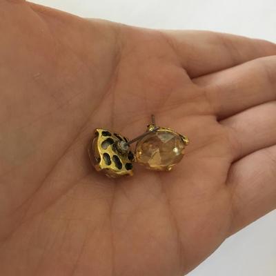 Cute large rhinestone studded earrings