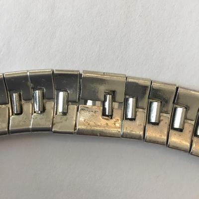 Monet, silver large choker necklace vintage