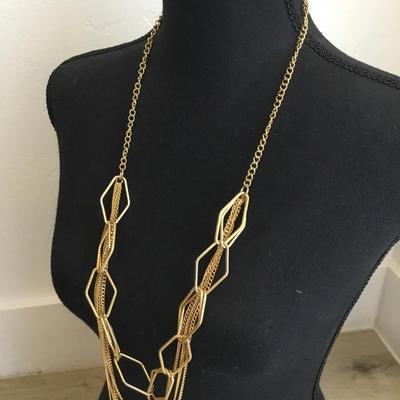 Beautiful, gold tone, statement, necklace
