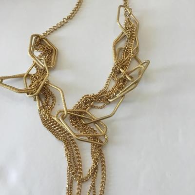 Beautiful, gold tone, statement, necklace