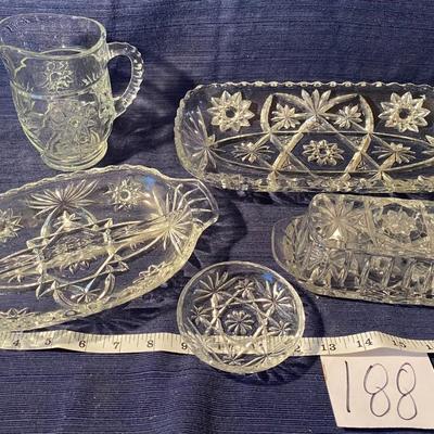 Collection of Vintage American Cut Star Pattern