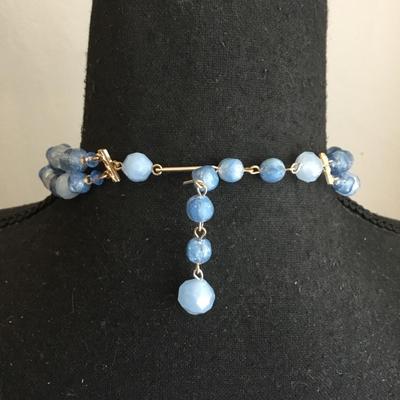 Beautiful, vintage double strand, choker style necklace