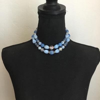 Beautiful, vintage double strand, choker style necklace