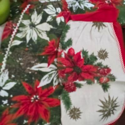 Festive table covers and candles