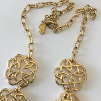 Beautiful made in USA, Lenox, Celtic love handmade statement, necklace