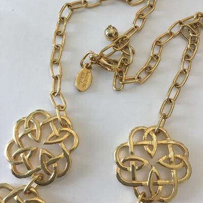 Beautiful made in USA, Lenox, Celtic love handmade statement, necklace