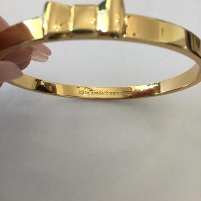 Cute Kate Spade ♠️ New York Bow gold tone, bangle bracelet