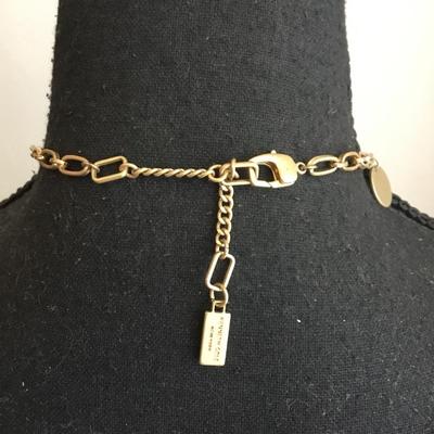Kenneth Cole, New York, statement, necklace, gold, toned