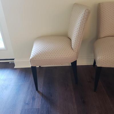 Six Modern Upholstered Dining Chairs