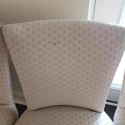 Six Modern Upholstered Dining Chairs