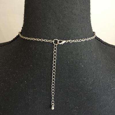 Cute statement necklace gunmetal gray