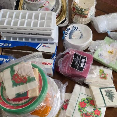Paper products, ice cube trays