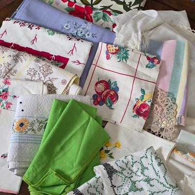Selection of vintage linens