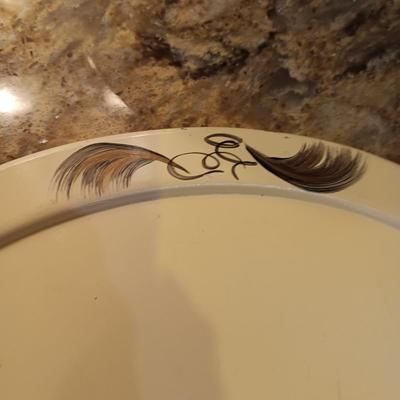 LAZY SUSAN CHIP AND DIP, 3 PFALTGRAFF NESTING BOWLS AND A WOODEN SERVING TRAY