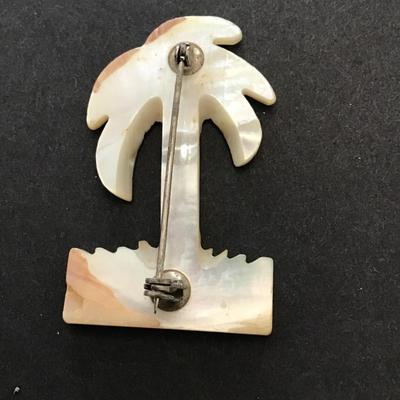 Vintage Abalone shell lapel pin