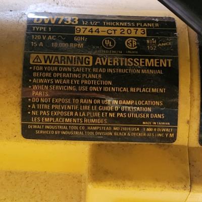 Dewalt DW733 Portable Planer