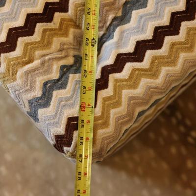 Large Tufted Upholstered Ottoman with Matching Pillows