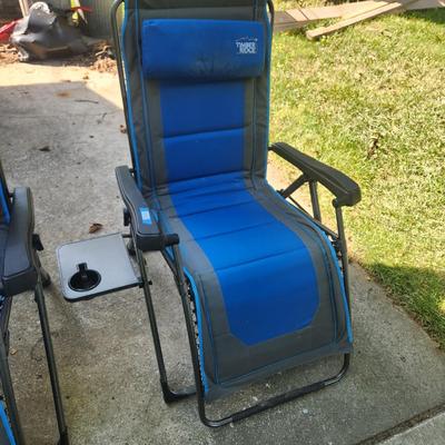 2 Timber Ridge Zero Gravity Lounger chairs w Trays