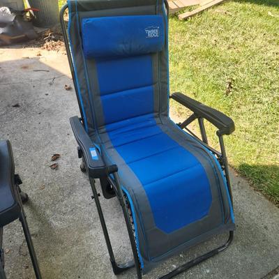 2 Timber Ridge Zero Gravity Lounger chairs w Trays