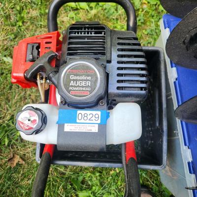 Predator Gas Auger Powerhead 56257 w 2 Augers No Fuel in tank to test