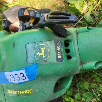 John Deere BC 1600 Weed Edger with Tiller Attachment Untested Has Compression