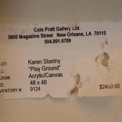 Original Abstract Painting Titled "Play Ground" by Karen Stastny