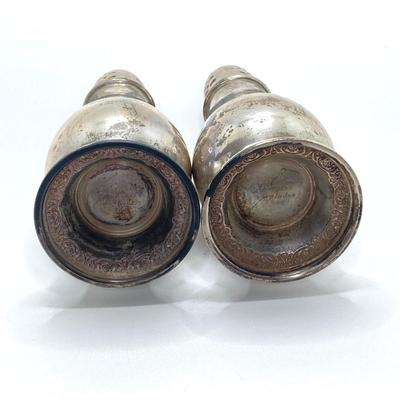 LOT 68: Monogrammed International Sterling S118 Salt and Pepper Shakers and Sterling Corn Cob Holders - TW 119.88g