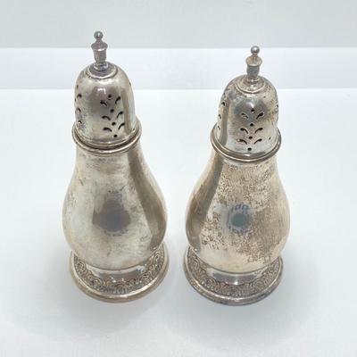 LOT 68: Monogrammed International Sterling S118 Salt and Pepper Shakers and Sterling Corn Cob Holders - TW 119.88g