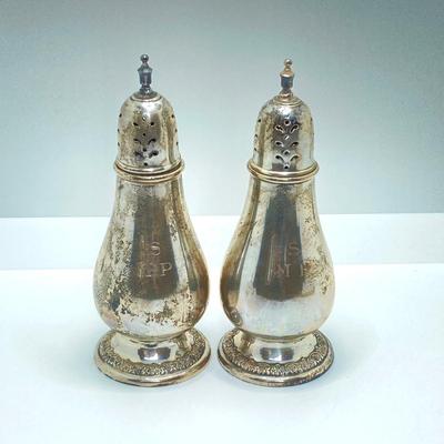 LOT 68: Monogrammed International Sterling S118 Salt and Pepper Shakers and Sterling Corn Cob Holders - TW 119.88g