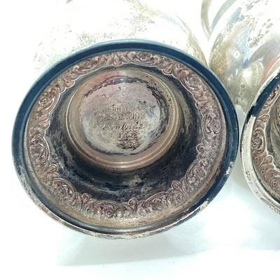LOT 68: Monogrammed International Sterling S118 Salt and Pepper Shakers and Sterling Corn Cob Holders - TW 119.88g