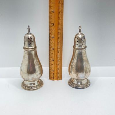 LOT 68: Monogrammed International Sterling S118 Salt and Pepper Shakers and Sterling Corn Cob Holders - TW 119.88g