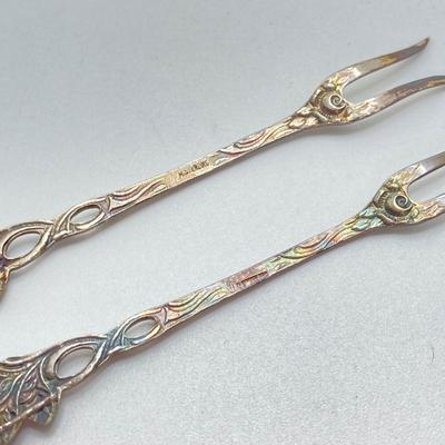 LOT 70: Collection of Sterling Silver and More - Forks, Mother of Pearl Serving Utensils, Wm Rogers and La Pierre Coasters