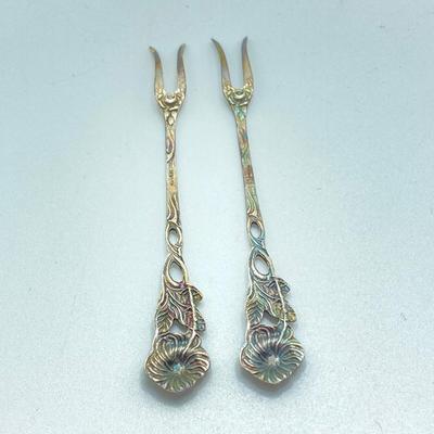 LOT 70: Collection of Sterling Silver and More - Forks, Mother of Pearl Serving Utensils, Wm Rogers and La Pierre Coasters