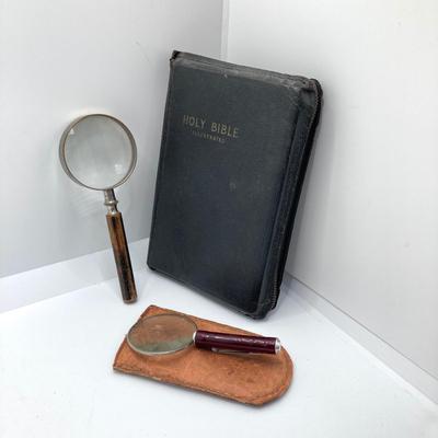 LOT 73: Vintage / Antique Collection - Eyeglasses, Magnifiers, Rolland Jewelers Opera Glasses / Binoculars and More