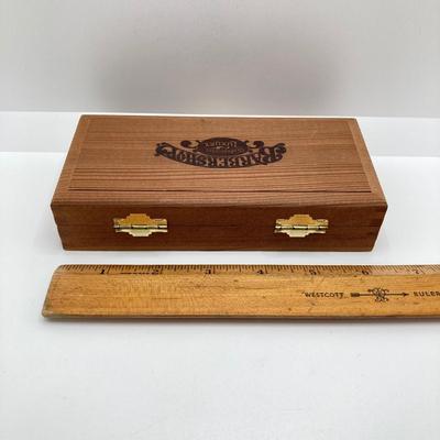 LOT 75: Large Collection of Cuff Links and Tie Bars with Small Wooden Storage Box - Swank, Hickok and More